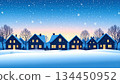 《AI Image》A residential area on a snowy night 《AI Image》A residential area on a snowy night 134450952