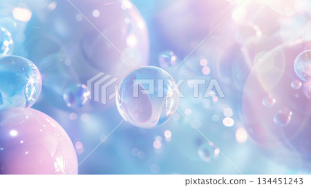 透明球體商業背景插圖，人工智慧生成圖像 134451243