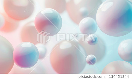 透明球體商業背景插圖，人工智慧生成圖像 134451244