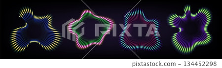 Sound wave ripple effect with circular lines 134452298