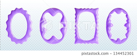 Purple y2k liquid frames set 134452301