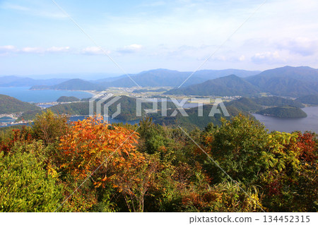 三方露台、三方五湖彩虹線、山頂公園、日本海、水月湖、日向湖、須賀湖、久串湖、若狹灣 134452315