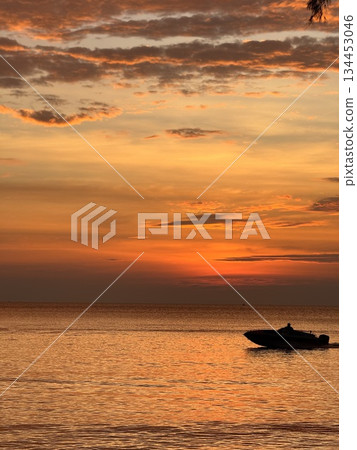 sunset over the sea 134453046