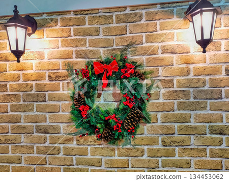 A Christmas market with sparkling illuminations and a fun atmosphere A Christmas market with sparkling illuminations and a fun atmosphere 134453062