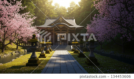 一座神聖的神龕，光芒傾瀉而入 134453606