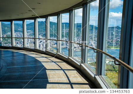 Nagasaki cityscape as seen from the observation deck at the top of Mount Inasa 134453763