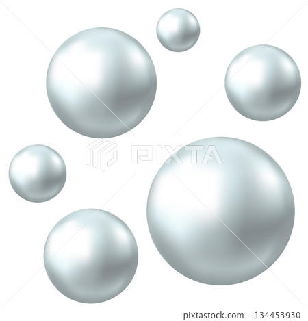 Chrome, silver or aluminum  3d sphere. 134453930