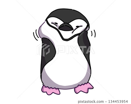 企鵝用下巴帶按摩臉部 134453954
