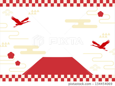 New Year's Mt. Fuji and Crane New Year's Background Red New Year's Sale Flyer Background Material 02 New Year's Mt. Fuji and Crane New Year's Background Red New Year's Sale Flyer Background Material 02 134454069
