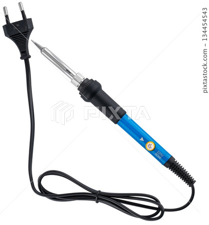 The lightweight soldering iron with a thin tip is convenient for small electronic tasks. 134454543