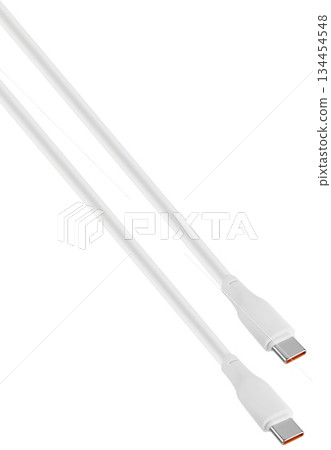 The cable with Type-C connectors provides a fast charging connection for modern digital devices. 134454548