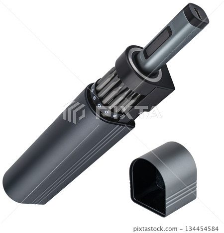 Modern electric screwdriver set with accessories for repairs. On a white background Modern electric screwdriver set with accessories for repairs. On a white background 134454584
