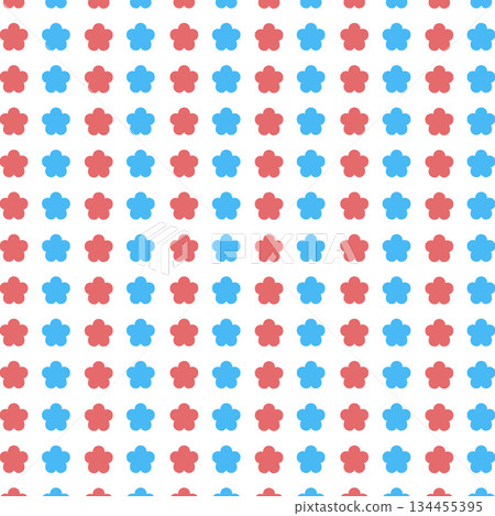 Red and blue floral background material Red and blue floral background material 134455395