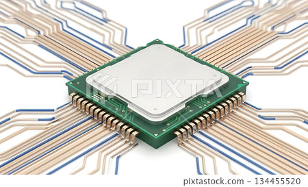 computer chip on computer chip 134455520