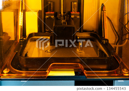 3d resin printer in interior showroom 134455543