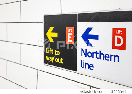 London Underground Sign Northern Line Way Out Direction London Underground Sign Northern Line Way Out Direction 134455661