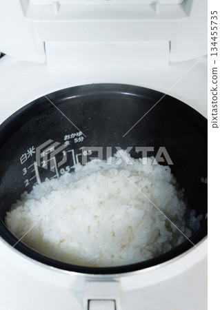 Leftover rice in the rice cooker Leftover rice in the rice cooker 134455735