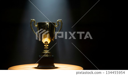 A shining trophy in the spotlight A shining trophy in the spotlight 134455954