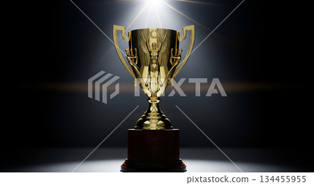 A shining trophy in the spotlight 134455955