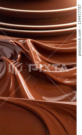 光滑的巧克力背景材質紋理壁紙 134457787