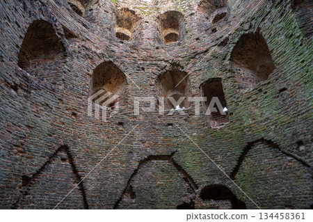 Norwich, Norfolk, UK: Cow Tower, a 14th-century artillery tower built to defend Norwich from invasion. Interior view. Norwich, Norfolk, UK: Cow Tower, a 14th-century artillery tower built to defend Norwich from invasion. Interior view. 134458361