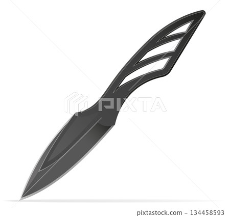 throwing combat knife weapon vector illustration throwing combat knife weapon vector illustration 134458593