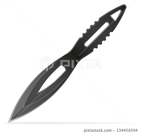 throwing combat knife weapon vector illustration 134458594