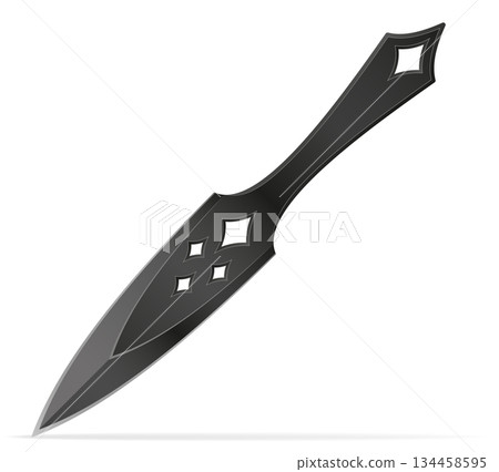 throwing combat knife weapon vector illustration 134458595
