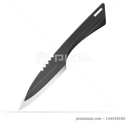 throwing combat knife weapon vector illustration throwing combat knife weapon vector illustration 134458599