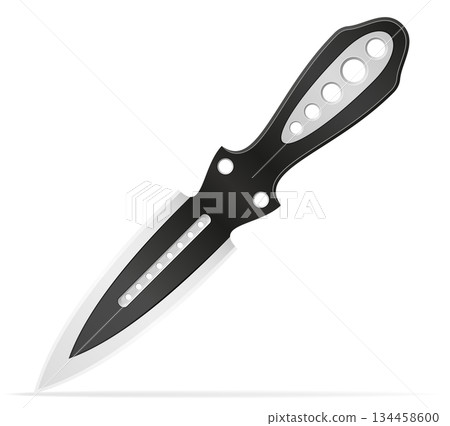 throwing combat knife weapon vector illustration throwing combat knife weapon vector illustration 134458600
