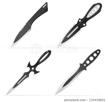 throwing combat knife weapon vector illustration throwing combat knife weapon vector illustration 134458601