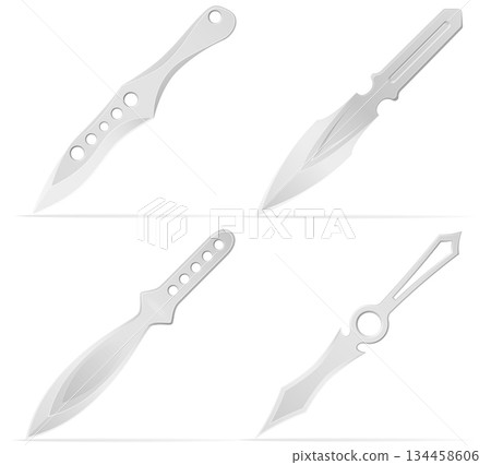 throwing combat knife weapon vector illustration 134458606