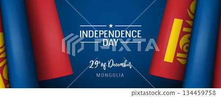 Mongolia independence day vector banner, greeting card. Mongolia independence day vector banner, greeting card. 134459758