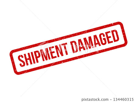 Grunge rubber stamp indicating a shipment has arrived damaged, suitable for logistics alerts Grunge rubber stamp indicating a shipment has arrived damaged, suitable for logistics alerts 134460315