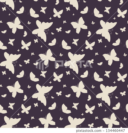 butterfly silhouettes pattern butterfly silhouettes pattern 134460447