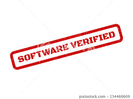 Grunge textured rubber stamp displaying software verified status, ideal for quality assurance and compliance messaging in technology projects Grunge textured rubber stamp displaying software verified status, ideal for quality assurance and compliance messaging in technology projects 134460609