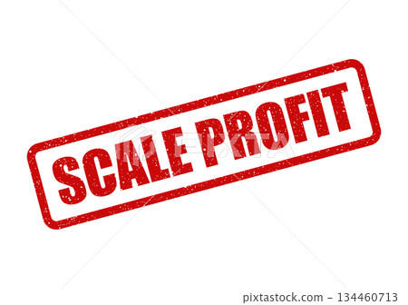 Grunge textured rubber stamp showcasing the phrase scale profit indicating business growth and financial development 134460713