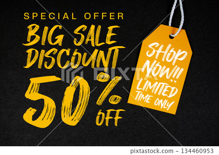 Big Sale Discount 50% off Special offer with Price tag Limited Time Only Shop Now 134460953
