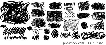 Abstract Scribble Hand Drawn Abstract Doodle Set Abstract Scribble Hand Drawn Abstract Doodle Set 134462364
