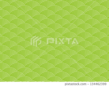 Yellow-green Seigaiha pattern Yellow-green Seigaiha pattern 134462399
