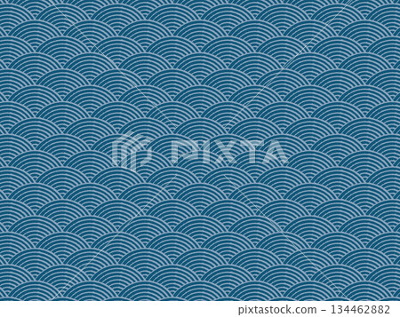 Indigo blue wave pattern Indigo blue wave pattern 134462882