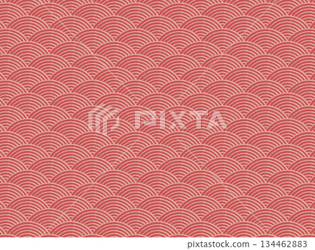 Crimson Seigaiha pattern Crimson Seigaiha pattern 134462883