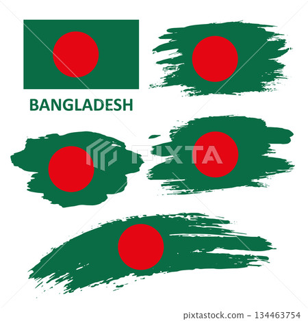 Set of Bangladesh flags Set of Bangladesh flags 134463754