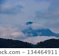 Mountain Partially Covered by Clouds 134464911