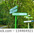 Direction Signs in Mountain 134464921