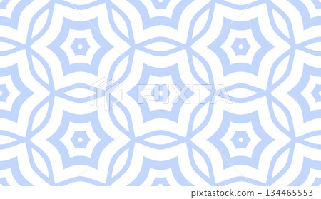 Seamless Geometric Hexagons Light Blue Pattern.-插圖素材 [134465553] - PIXTA圖庫
