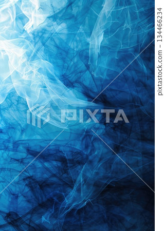 Abstract background for Estonian Independence Day, blue, black, and white smoke swirls gracefully. vertical banner, copy space, free space for text 134466234