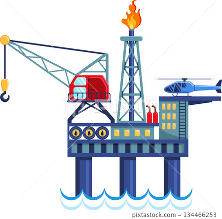 Oil drilling platform concept 134466253