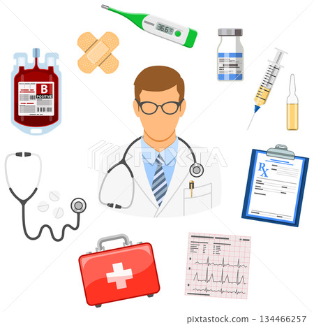 medical banner and infographics 134466257