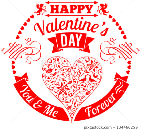 Valentine's Day Card Valentine's Day Card 134466259